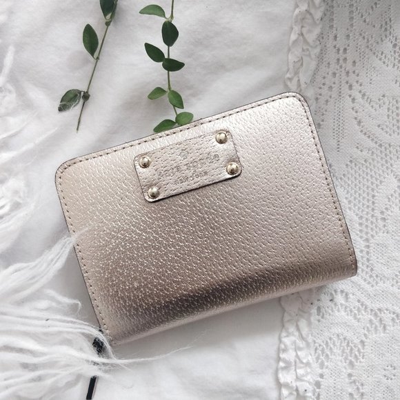 Kate Spade Rose Gold Bifold Wallet - Picture 1 of 10